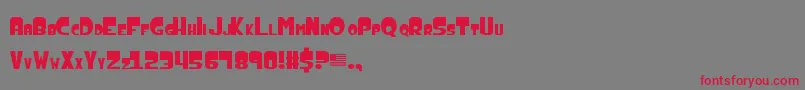 AmericanDad-Schriftart – Rote Schriften auf grauem Hintergrund