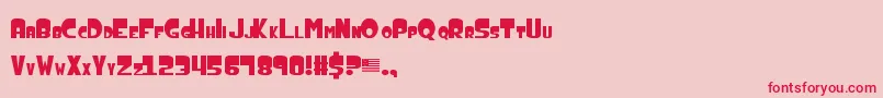 AmericanDad Font – Red Fonts on Pink Background