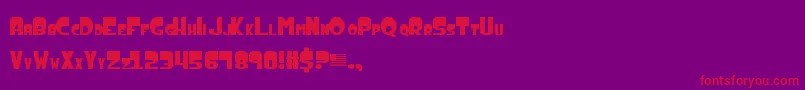AmericanDad-fontti – punaiset fontit violetilla taustalla