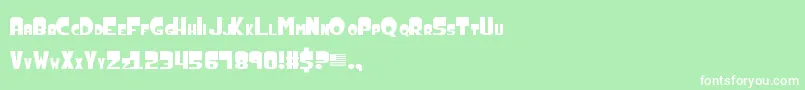 Police AmericanDad – polices blanches sur fond vert