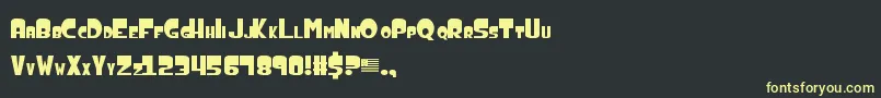 AmericanDad Font – Yellow Fonts on Black Background