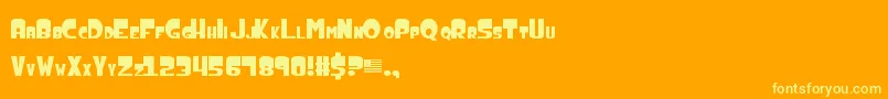 Police AmericanDad – polices jaunes sur fond orange