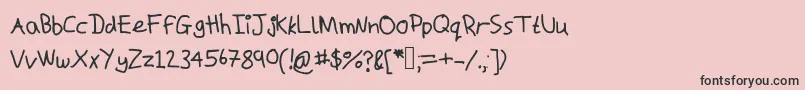 Macs Font – Black Fonts on Pink Background