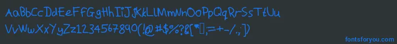Шрифт Macs – синие шрифты на чёрном фоне