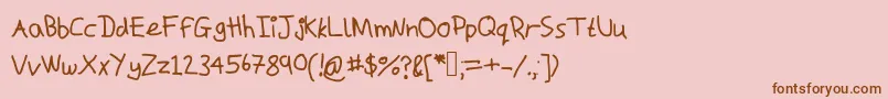 Шрифт Macs – коричневые шрифты на розовом фоне