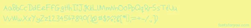 Macs Font – Green Fonts on Yellow Background