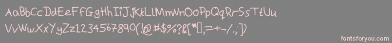 Шрифт Macs – розовые шрифты на сером фоне