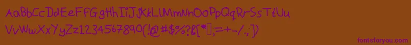 Шрифт Macs – фиолетовые шрифты на коричневом фоне