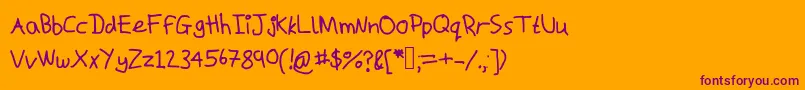 Шрифт Macs – фиолетовые шрифты на оранжевом фоне