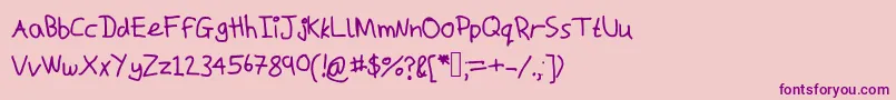 Шрифт Macs – фиолетовые шрифты на розовом фоне