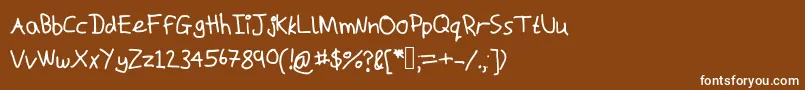 Шрифт Macs – белые шрифты на коричневом фоне