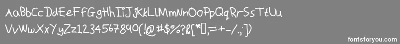 Шрифт Macs – белые шрифты на сером фоне