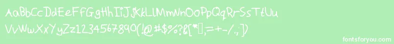 フォントMacs – 緑の背景に白い文字