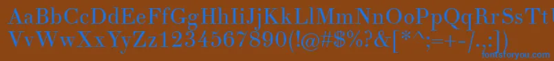 TheanoDidotRegular Font – Blue Fonts on Brown Background