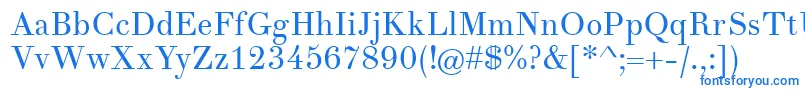 フォントTheanoDidotRegular – 白い背景に青い文字