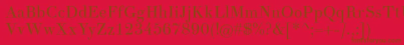 TheanoDidotRegular Font – Brown Fonts on Red Background