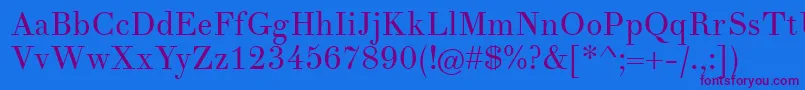 TheanoDidotRegular Font – Purple Fonts on Blue Background