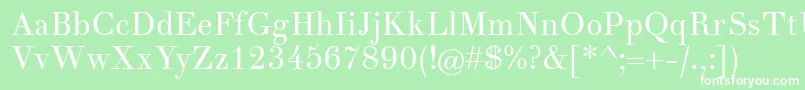 TheanoDidotRegular Font – White Fonts on Green Background