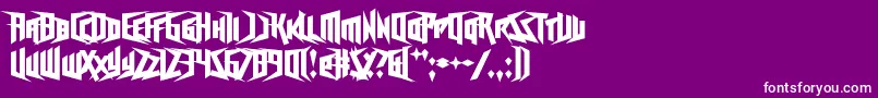 FreestylingCentipede Font – White Fonts on Purple Background