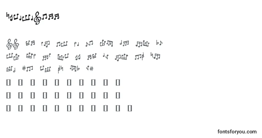 Schriftart Tonedeafbb – Alphabet, Zahlen, spezielle Symbole
