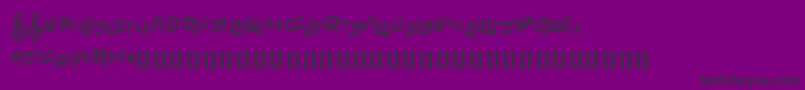 Tonedeafbb-Schriftart – Schwarze Schriften auf violettem Hintergrund
