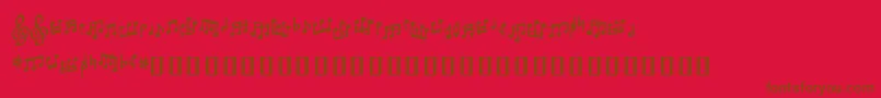 Police Tonedeafbb – polices brunes sur fond rouge