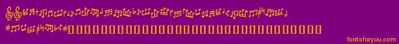 fuente Tonedeafbb – Fuentes Naranjas Sobre Fondo Morado