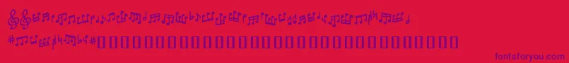 Tonedeafbb Font – Purple Fonts on Red Background