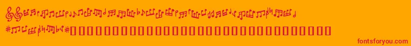 Tonedeafbb Font – Red Fonts on Orange Background