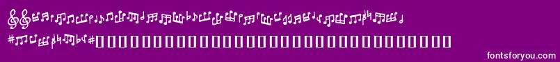フォントTonedeafbb – 紫の背景に白い文字