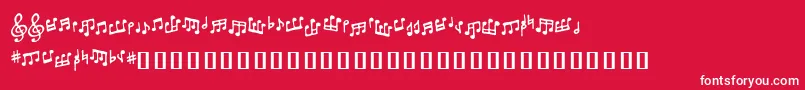Tonedeafbb Font – White Fonts on Red Background