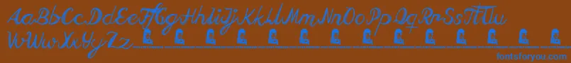 FallingRain Font – Blue Fonts on Brown Background