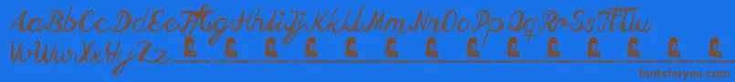 FallingRain Font – Brown Fonts on Blue Background