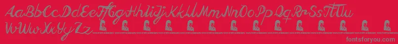 Fonte FallingRain – fontes cinzas em um fundo vermelho