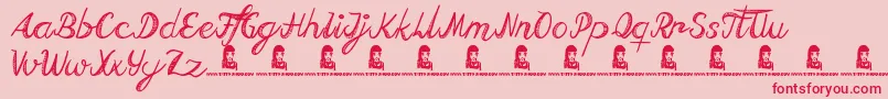 FallingRain Font – Red Fonts on Pink Background