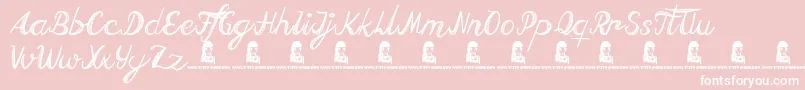 FallingRain Font – White Fonts on Pink Background