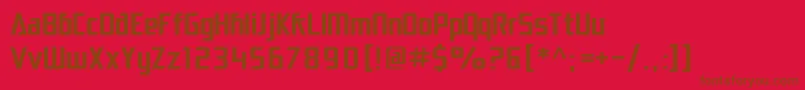 SfElectrotome-Schriftart – Braune Schriften auf rotem Hintergrund