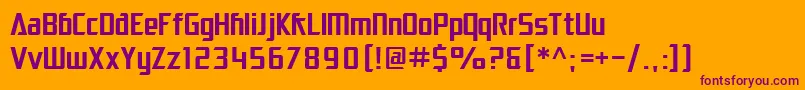 SfElectrotome Font – Purple Fonts on Orange Background
