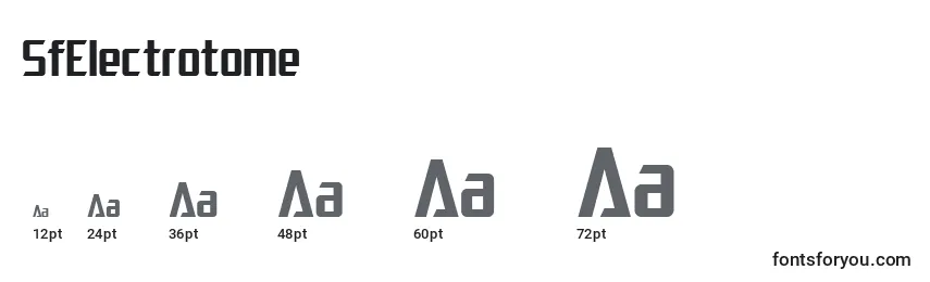 SfElectrotome Font Sizes
