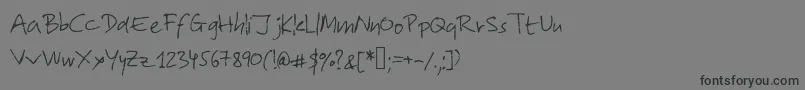 フォントLolo2 – 黒い文字の灰色の背景