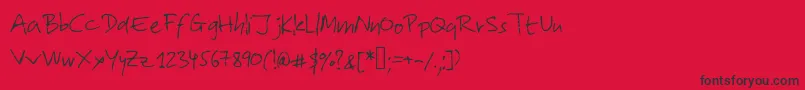 Lolo2 Font – Black Fonts on Red Background
