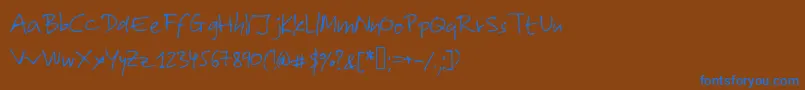 Lolo2 Font – Blue Fonts on Brown Background