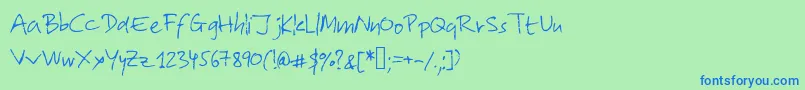 Lolo2 Font – Blue Fonts on Green Background
