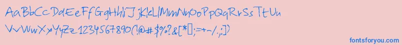 Lolo2 Font – Blue Fonts on Pink Background