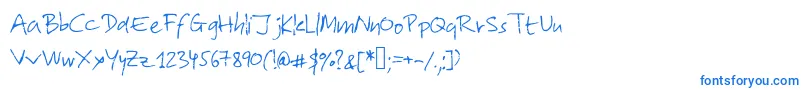 Lolo2 Font – Blue Fonts on White Background