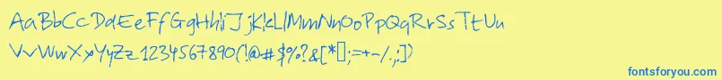 Lolo2 Font – Blue Fonts on Yellow Background