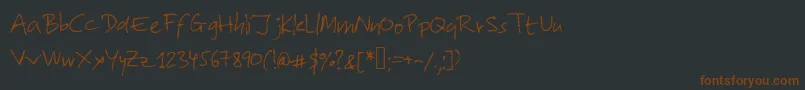 Lolo2 Font – Brown Fonts on Black Background