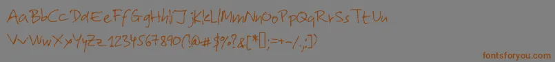 Lolo2 Font – Brown Fonts on Gray Background