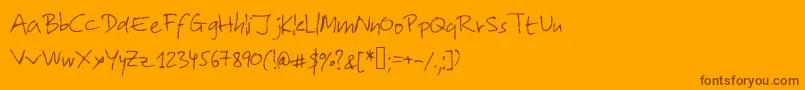 Lolo2 Font – Brown Fonts on Orange Background
