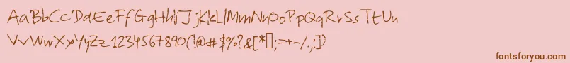 Lolo2 Font – Brown Fonts on Pink Background